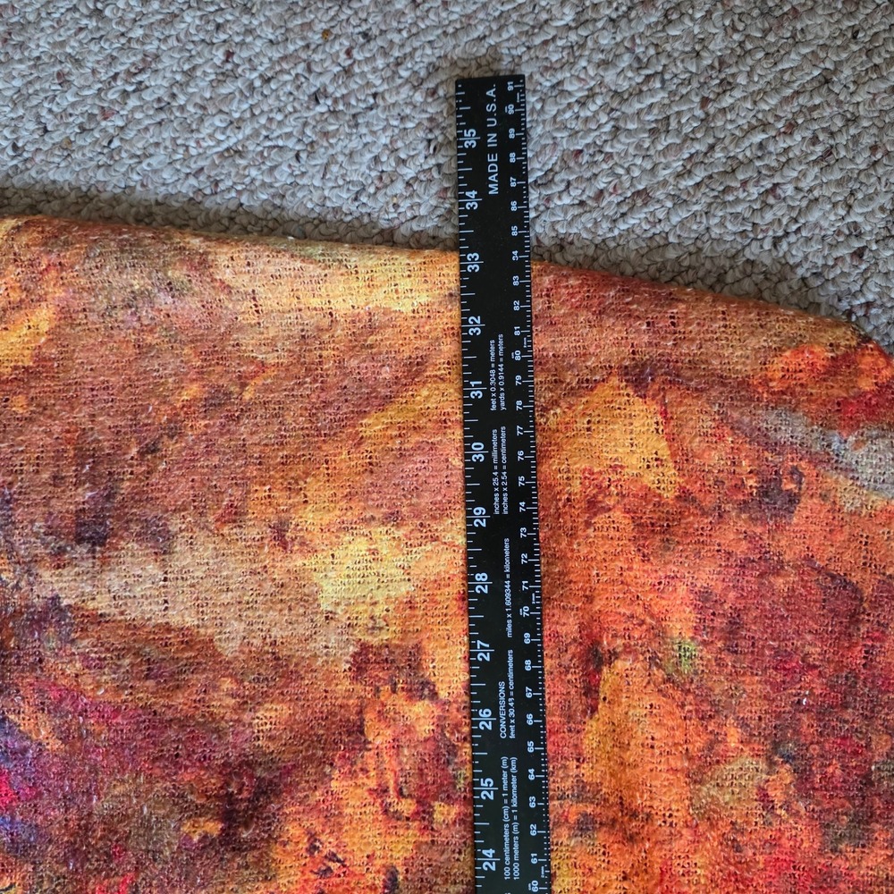 Magic Scarf Autumn Landscape Knit Button Poncho Wrap Shawl Art to Wear NWT - Picture 8 of 8